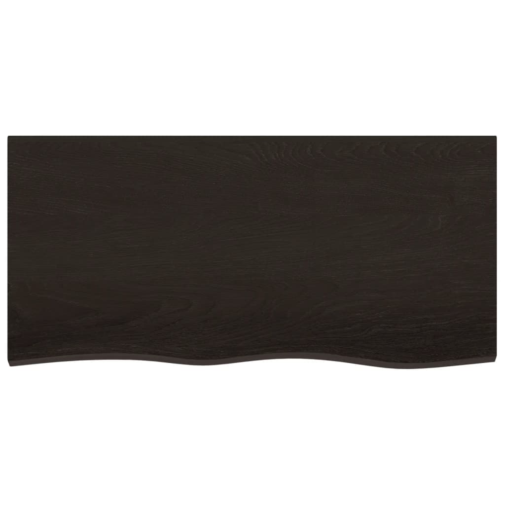 vidaXL Étagère murale marron foncé 100x50x2cm bois chêne massif traité