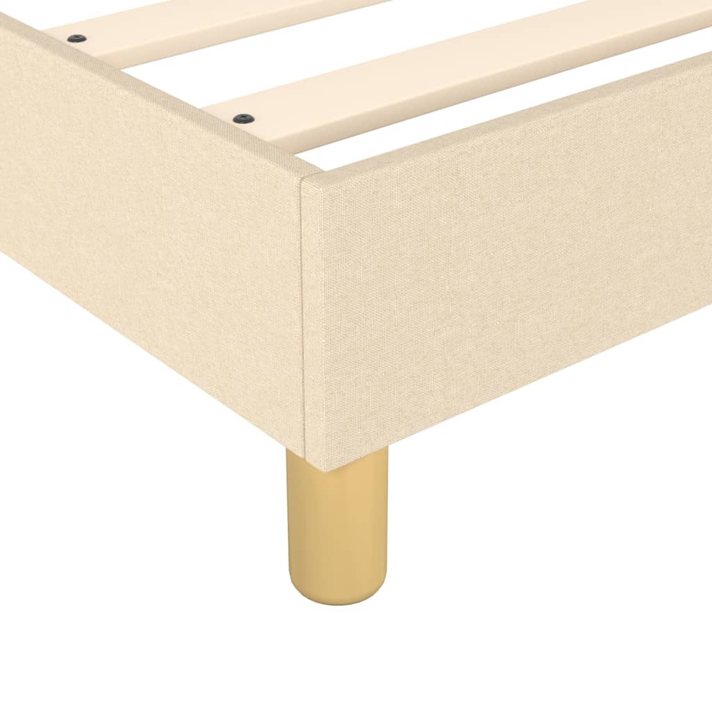 vidaXL Sommier à lattes de lit avec matelas Crème 100x200 cm Tissu