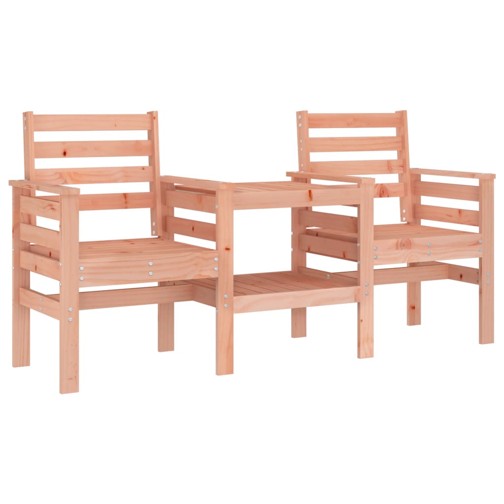 vidaXL Banc de jardin avec table 2 places bois massif de douglas