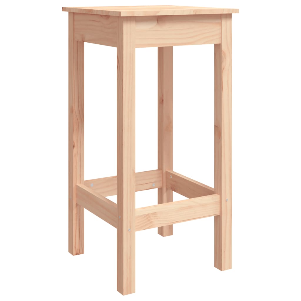 vidaXL Tabourets de bar 2 pcs 40x40x78 cm bois massif de pin