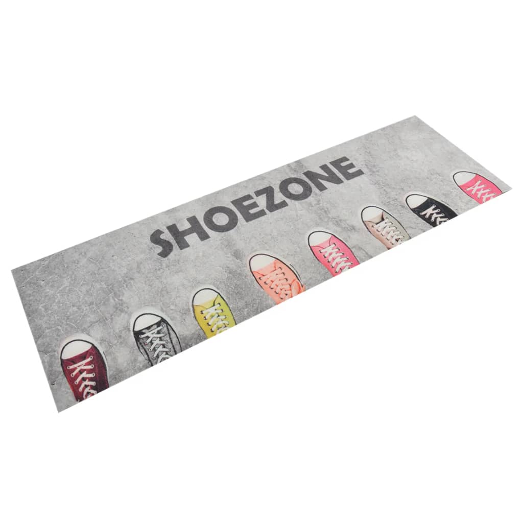 vidaXL Tapis de cuisine lavable impression shoezone 60x180 cm velours