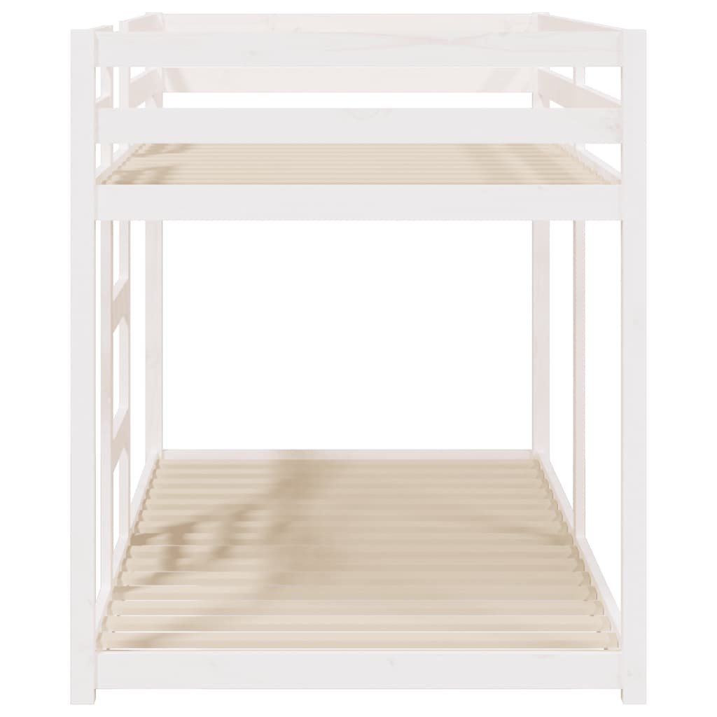 vidaXL Lit superposé Blanc 90x190 cm Bois de pin massif