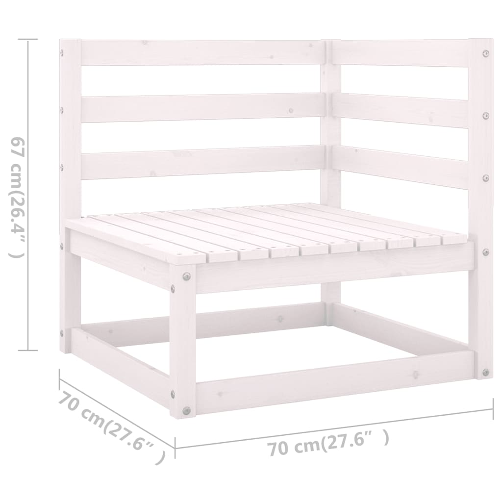 vidaXL Salon de jardin 8 pcs avec coussins Bois de pin massif