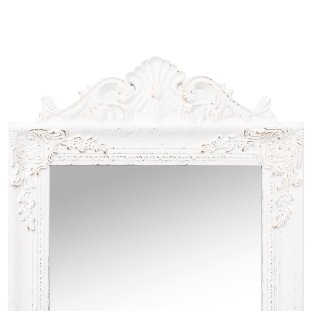 vidaXL Miroir sur pied Blanc 50x200 cm