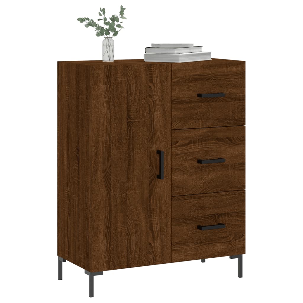 vidaXL Buffet chêne marron 69,5x34x90 cm bois d'ingénierie