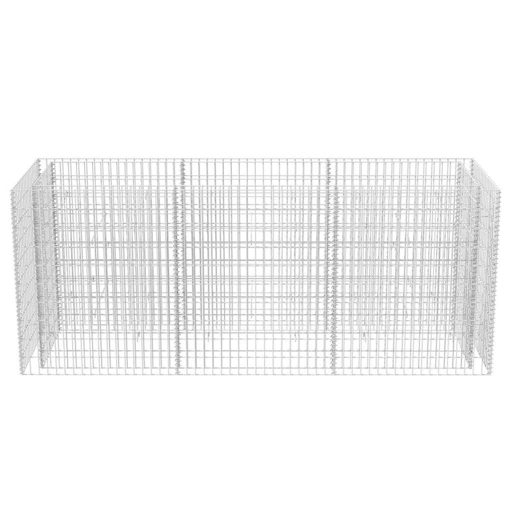 vidaXL Lit surélevé à gabion Acier 270x90x100 cm