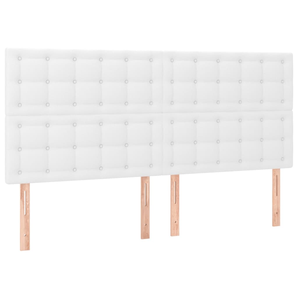 vidaXL Têtes de lit 4 pcs Blanc 100x5x78/88 cm Similicuir