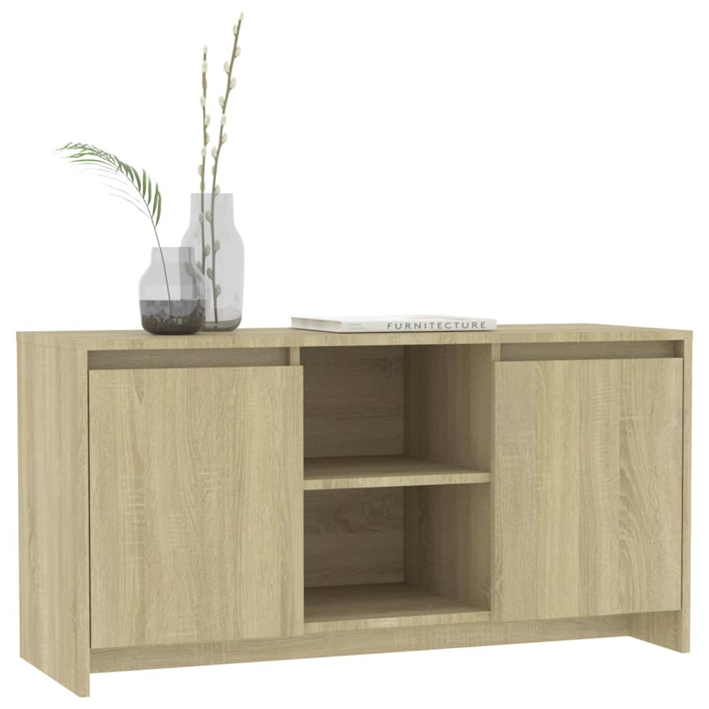 vidaXL Meuble TV Chêne sonoma 102x37,5x52,5 cm Bois d'ingénierie