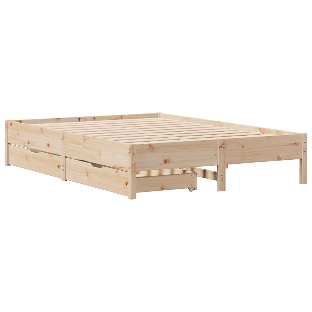 vidaXL Cadre de lit sans matelas 140x190 cm bois de pin massif