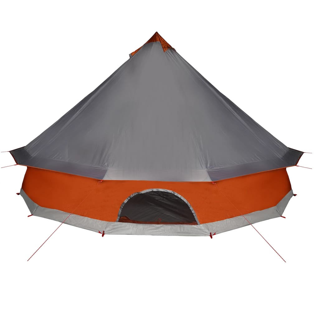 vidaXL Tente familiale tipi 6 personnes gris et orange imperméable