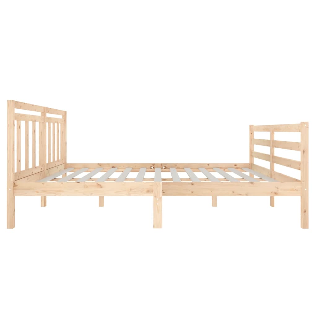 vidaXL Cadre de lit Bois massif 140x190 cm