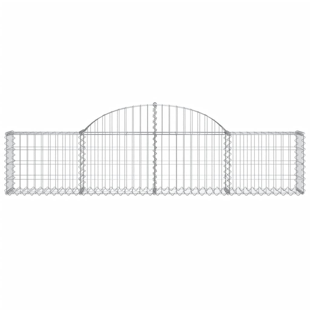 vidaXL Paniers à gabions arqués 11 pcs 200x30x40/60 cm Fer galvanisé