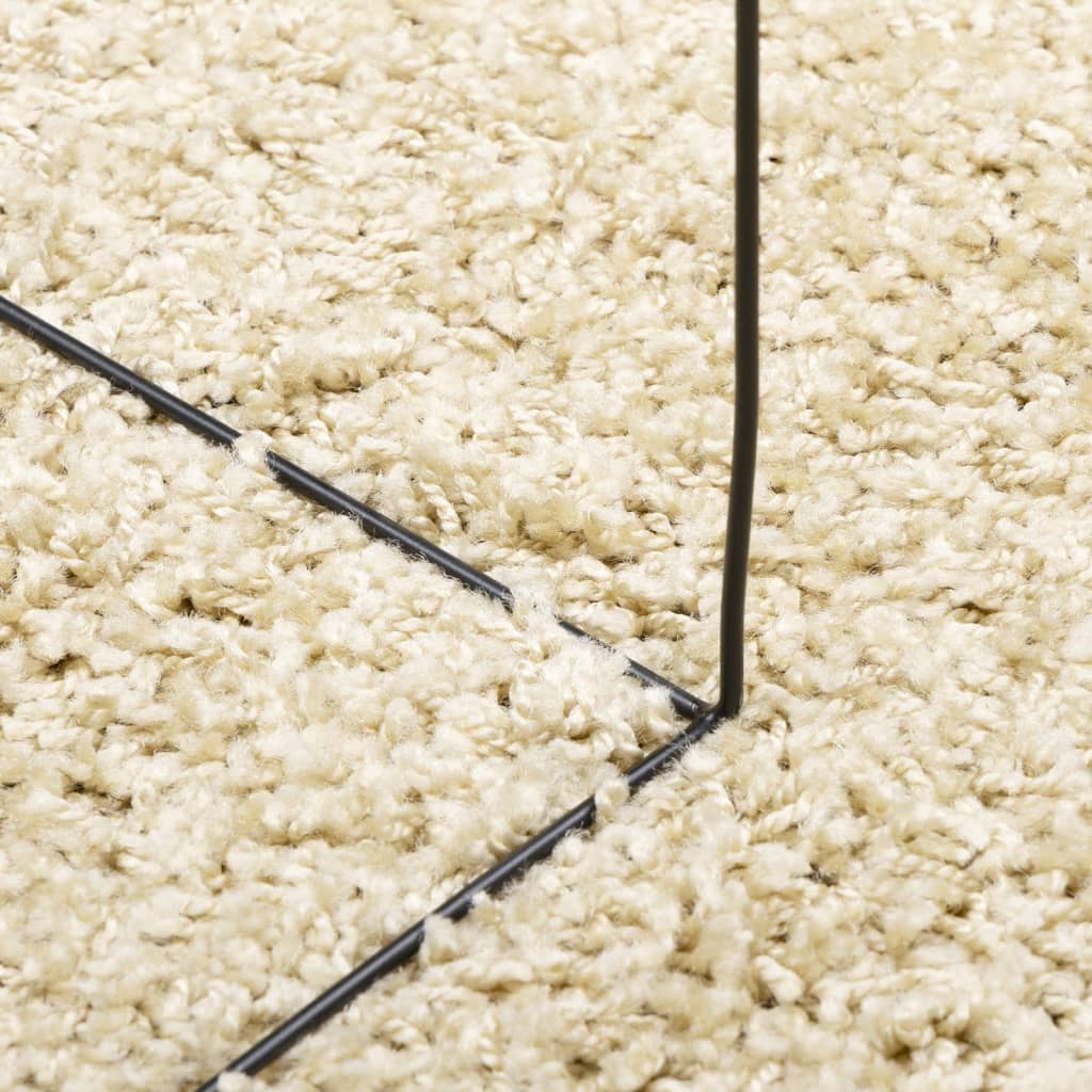 vidaXL Tapis shaggy PAMPLONA poils longs moderne doré Ø 200 cm