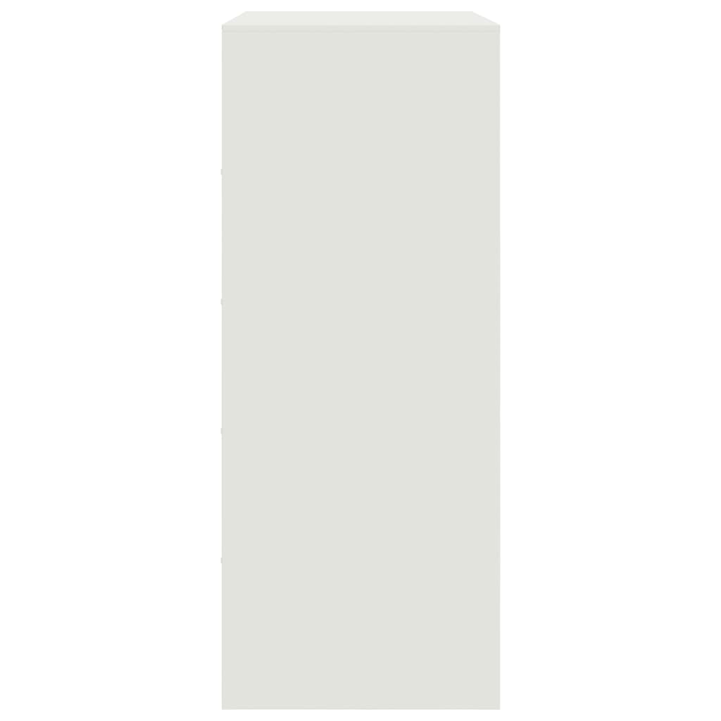 vidaXL Buffet haut blanc 67x39x95 cm acier