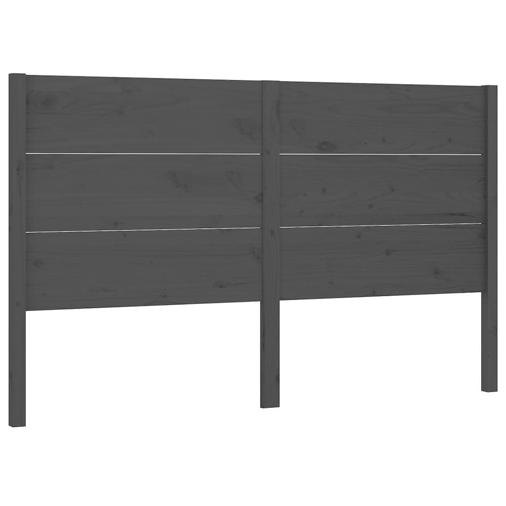 vidaXL Tête de lit Gris 126x4x100 cm Bois massif de pin