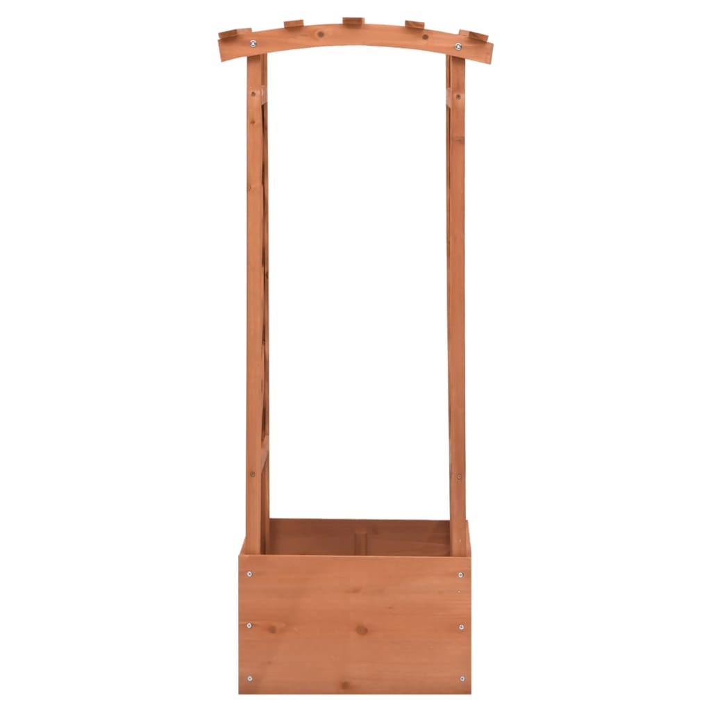 vidaXL Jardinière à treillis avec arche 49x39x117 cm Bois de sapin