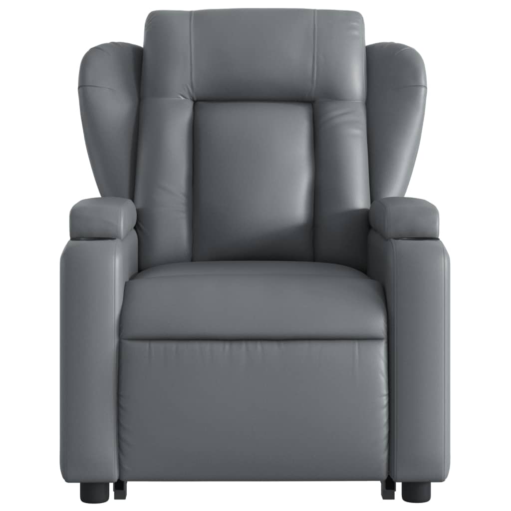 vidaXL Fauteuil inclinable Gris Similicuir