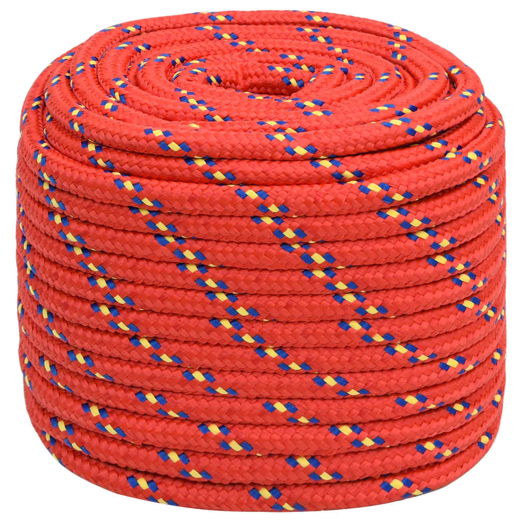 vidaXL Corde de bateau Rouge 16 mm 100 m Polypropylène