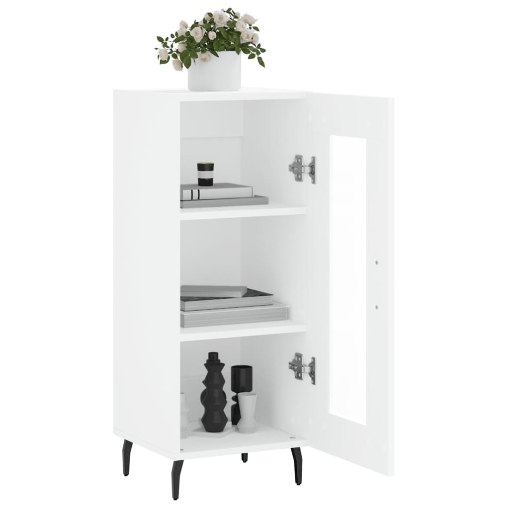 vidaXL Buffet blanc 34,5x34x90 cm bois d'ingénierie