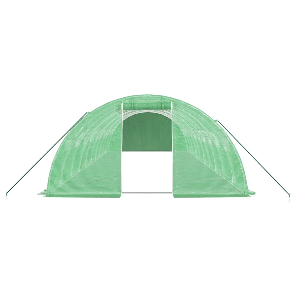 vidaXL Serre avec cadre en acier vert 40 m² 10x4x2 m