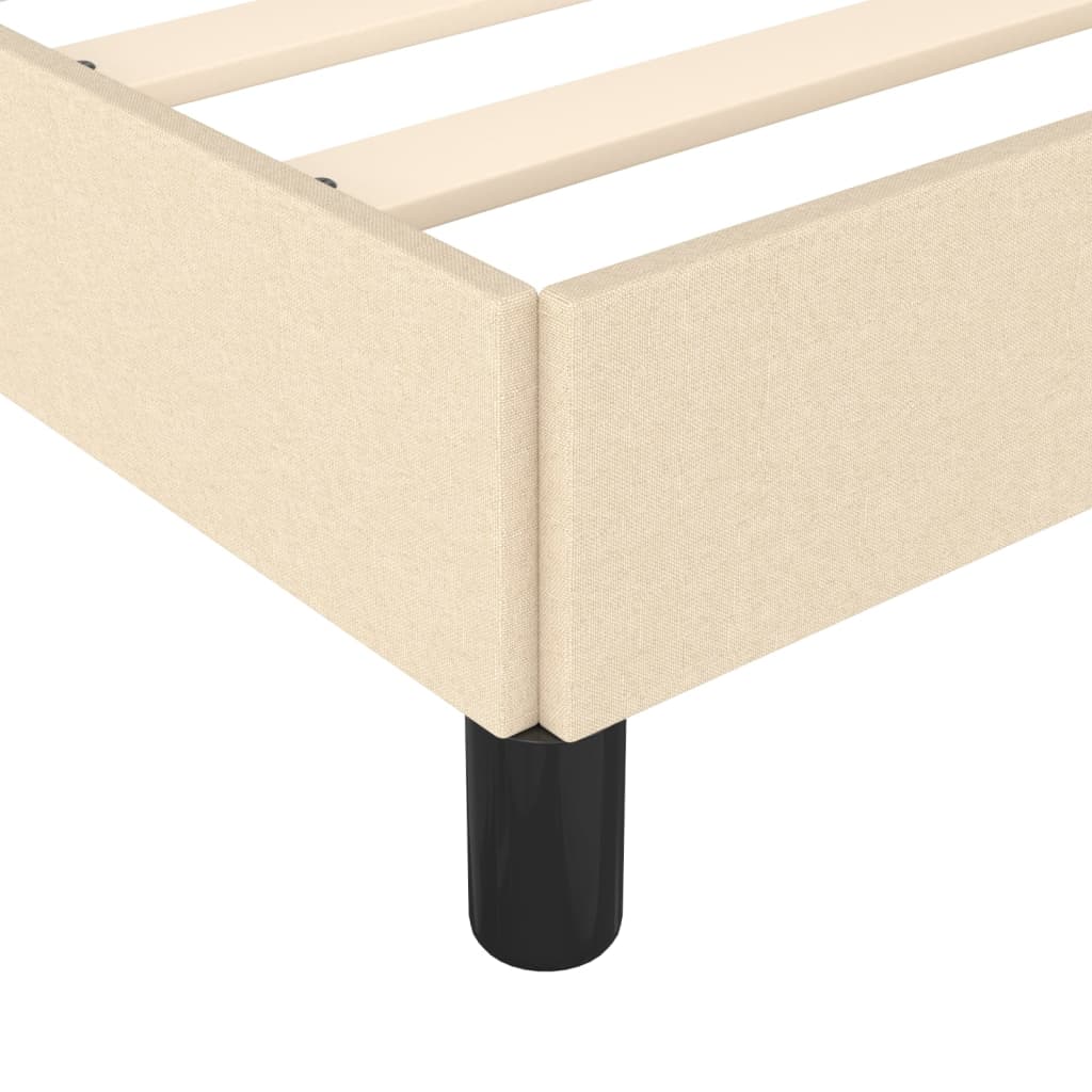 vidaXL Cadre de lit sans matelas crème 160x200 cm tissu