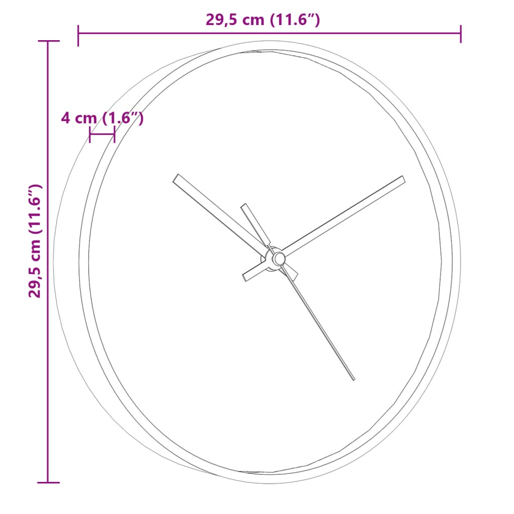 vidaXL Horloge murale doré et blanc Ø29,5 cm polystyrène et verre