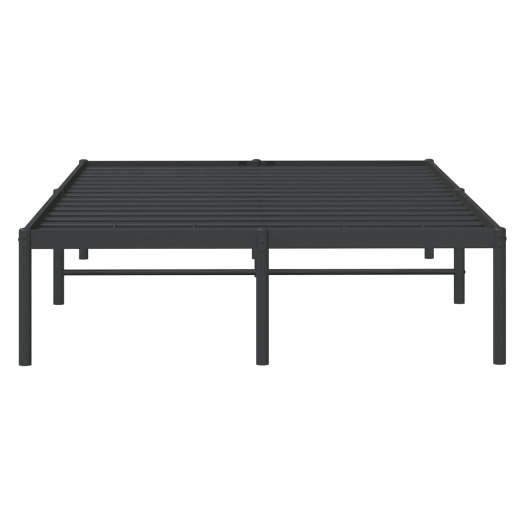 vidaXL Cadre de lit métal sans matelas noir 120x190 cm