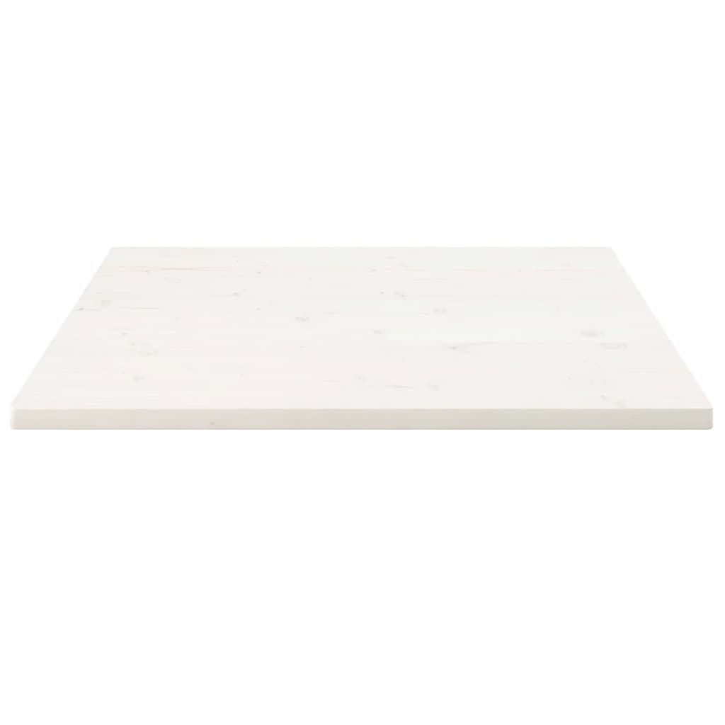 vidaXL Dessus de table blanc 90x90x2,5 cm bois de pin massif