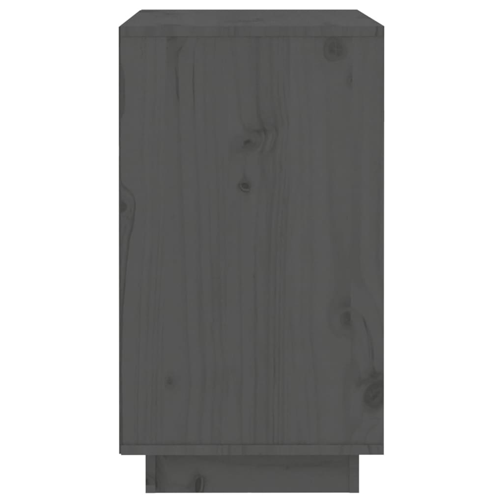 vidaXL Armoire à vin Gris 55,5x34x61 cm Bois de pin massif