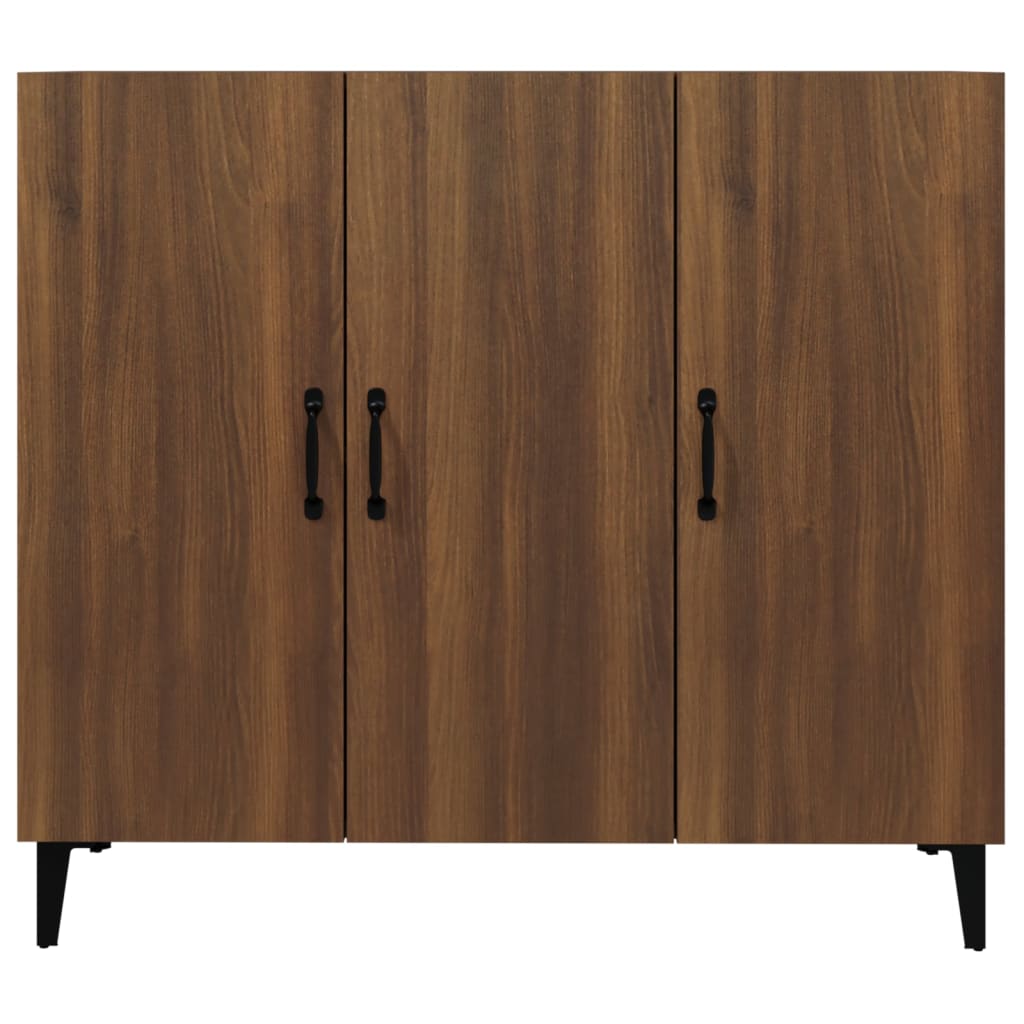 vidaXL Buffet chêne marron 90x34x80 cm bois d'ingénierie