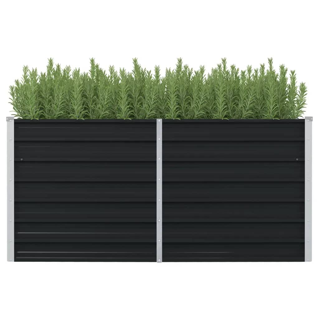 vidaXL Jardinière surélevée Anthracite 160x80x77 cm Acier galvanisé