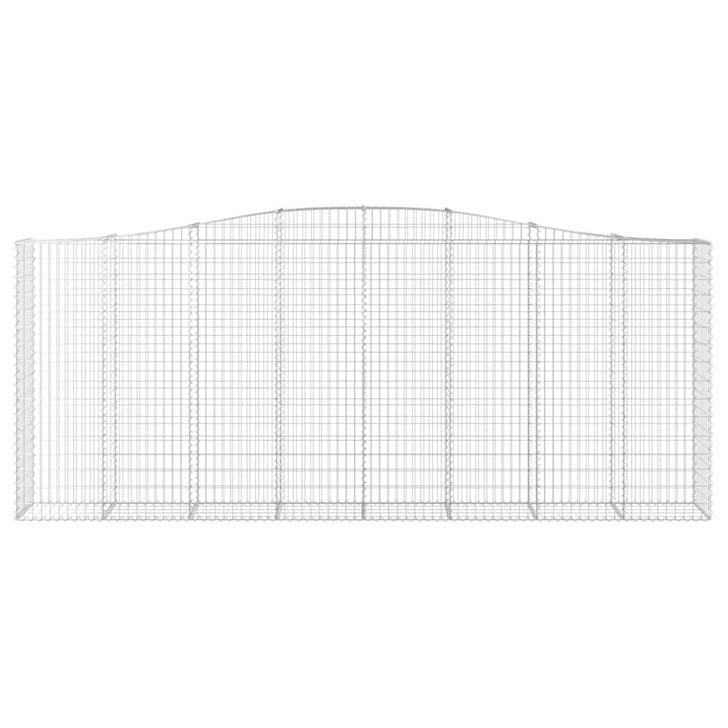 vidaXL Paniers à gabions arqués 6 pcs 400x50x160/180 cm fer galvanisé