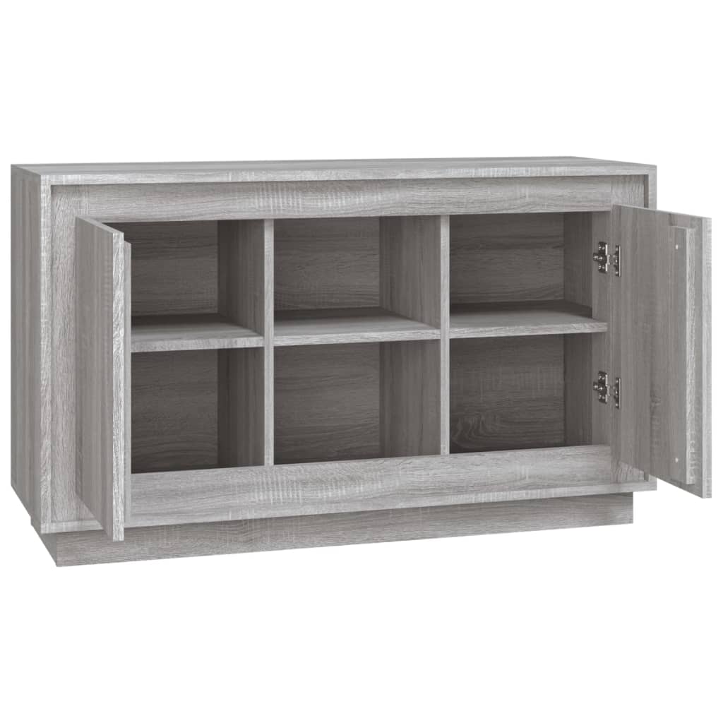 vidaXL Buffet sonoma gris 102x35x60 cm bois d'ingénierie