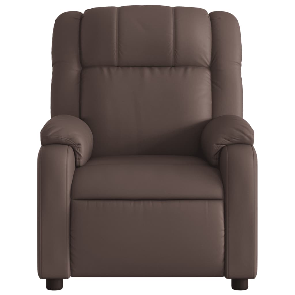 vidaXL Fauteuil de massage inclinable électrique marron similicuir