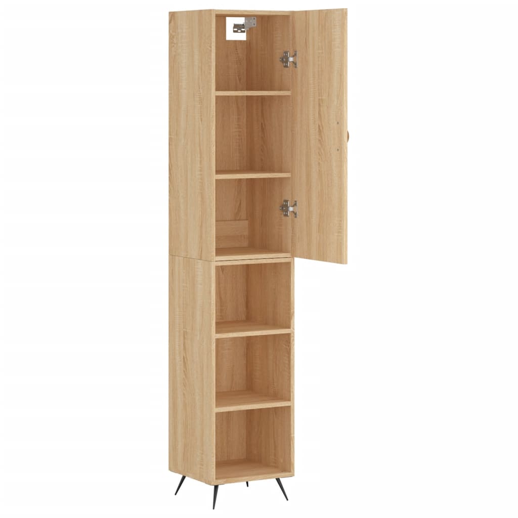 vidaXL Buffet haut Chêne sonoma 34,5x34x180 cm Bois d'ingénierie