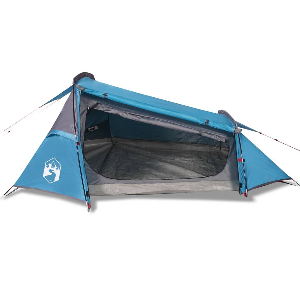 vidaXL Tente de camping tunnel 2 personnes bleu imperméable