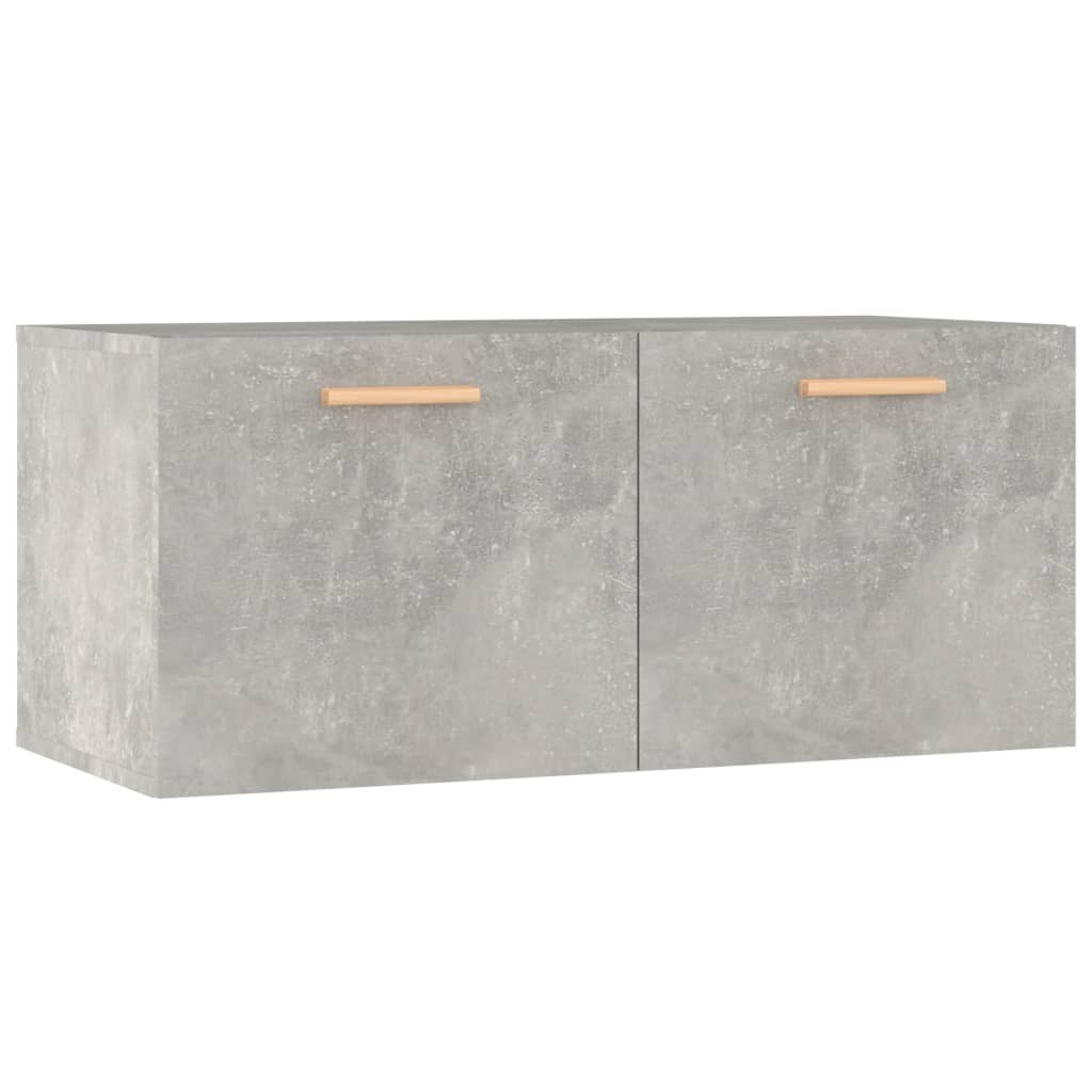 vidaXL Armoire murale Gris béton 80x35x36,5 cm Bois d'ingénierie