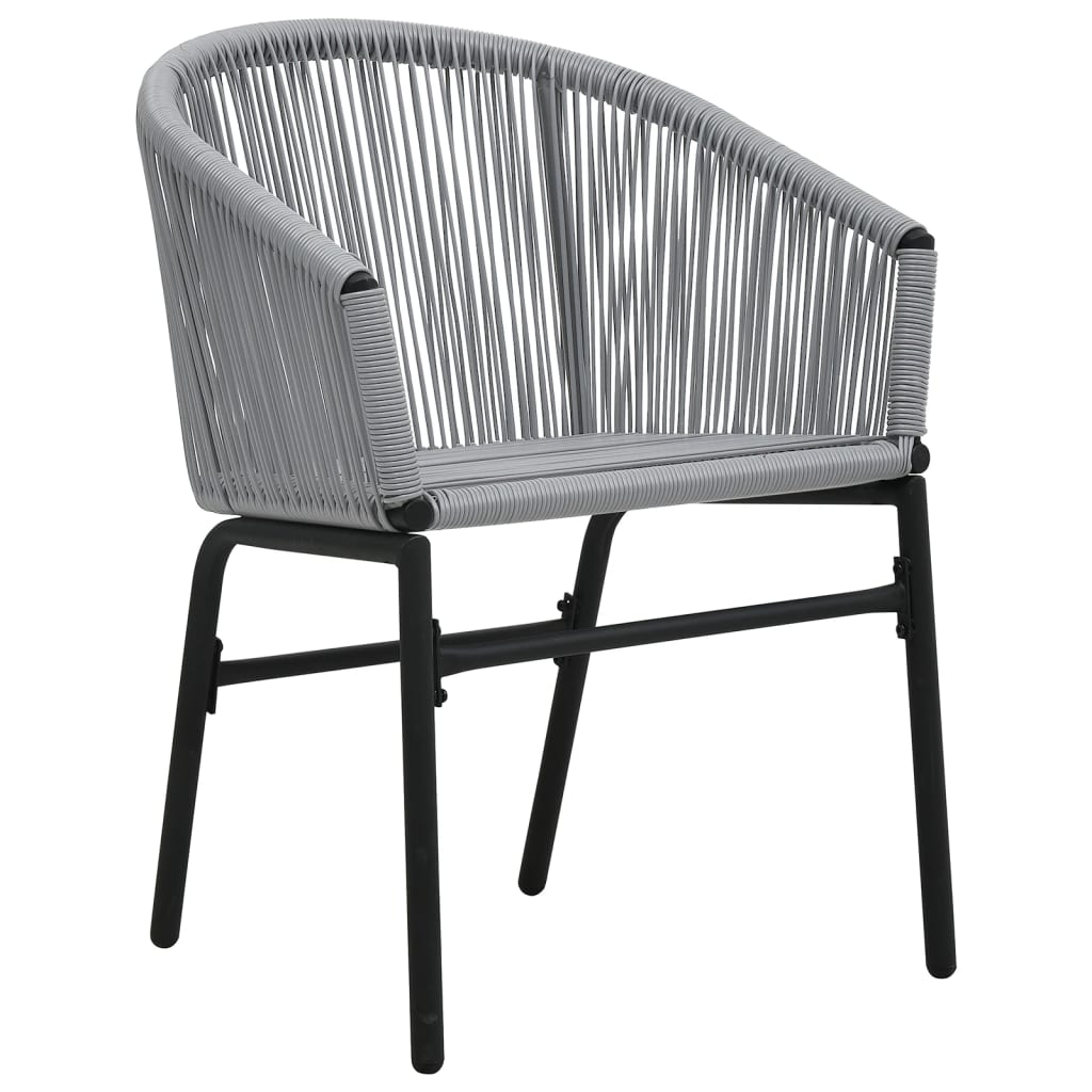 vidaXL Chaises de jardin lot de 2 Anthracite Rotin PE