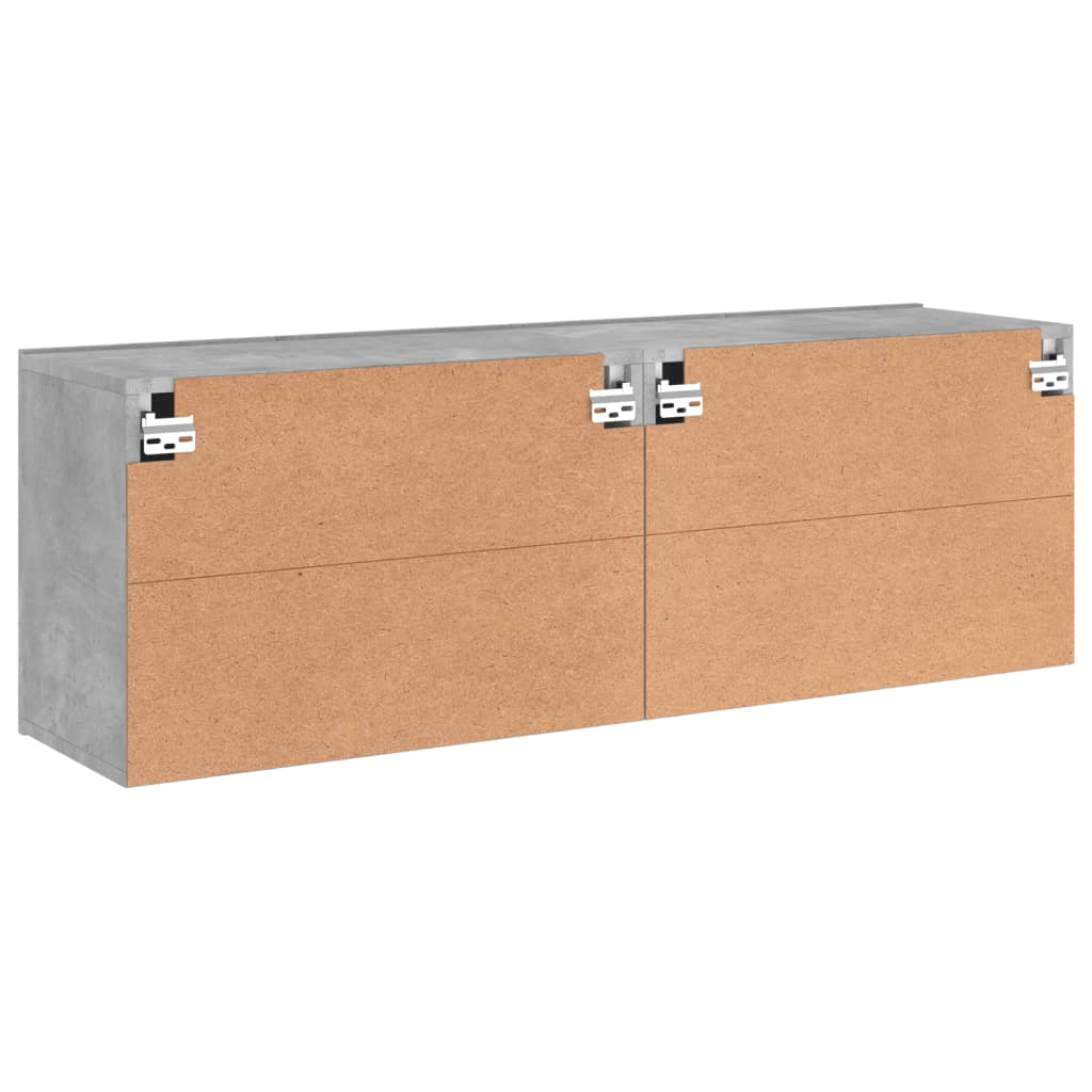 vidaXL Meubles TV muraux 2 pcs gris béton 60x30x41 cm