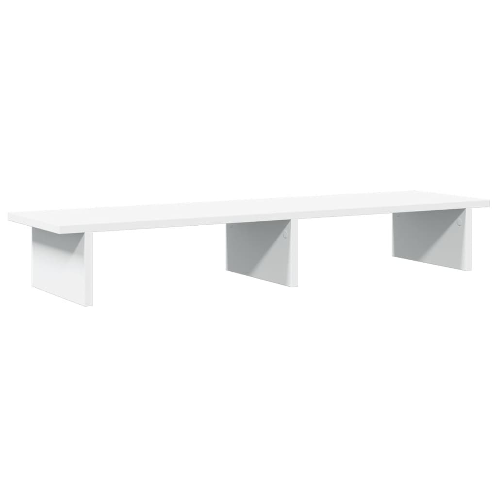 vidaXL Support de moniteur blanc 100x27x15 cm bois d'ingénierie