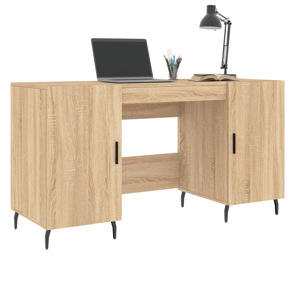 vidaXL Bureau chêne sonoma 140x50x75 cm bois d'ingénierie