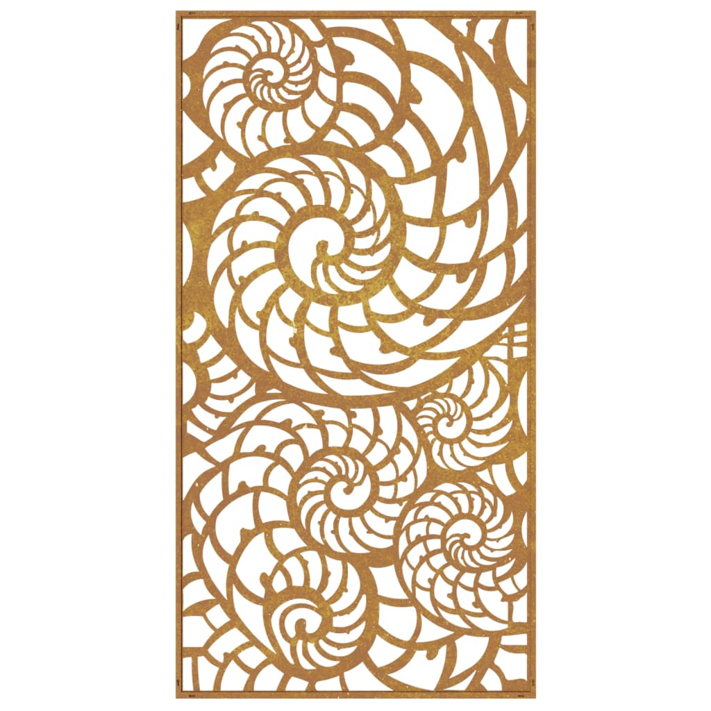 vidaXL Décoration murale de jardin 105x55 cm acier corten design coque