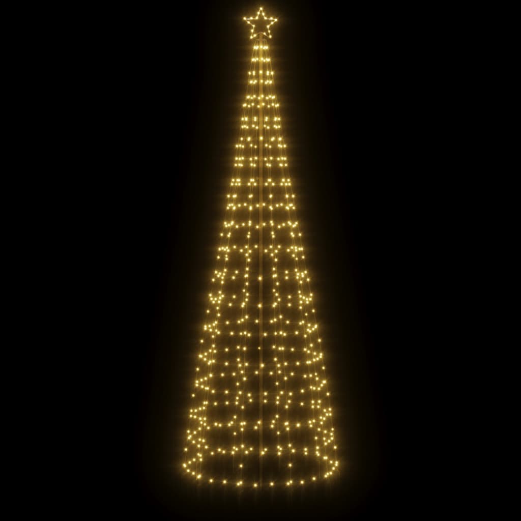 vidaXL Arbre de Noël lumineux avec pointes 570 LED blanc froid 300 cm