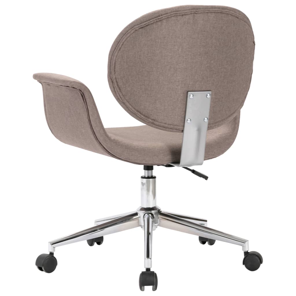 vidaXL Chaises pivotantes à manger lot de 2 taupe tissu