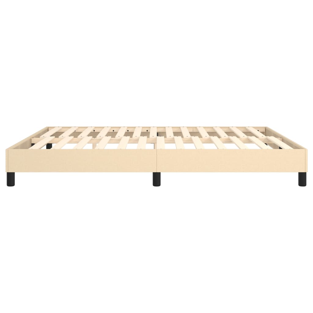 vidaXL Cadre de lit sans matelas crème 160x200 cm tissu