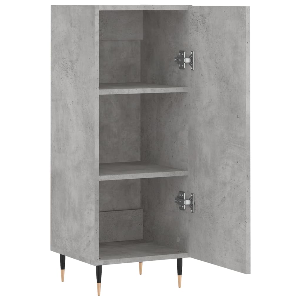 vidaXL Buffet Gris béton 34,5x34x90 cm Bois d'ingénierie