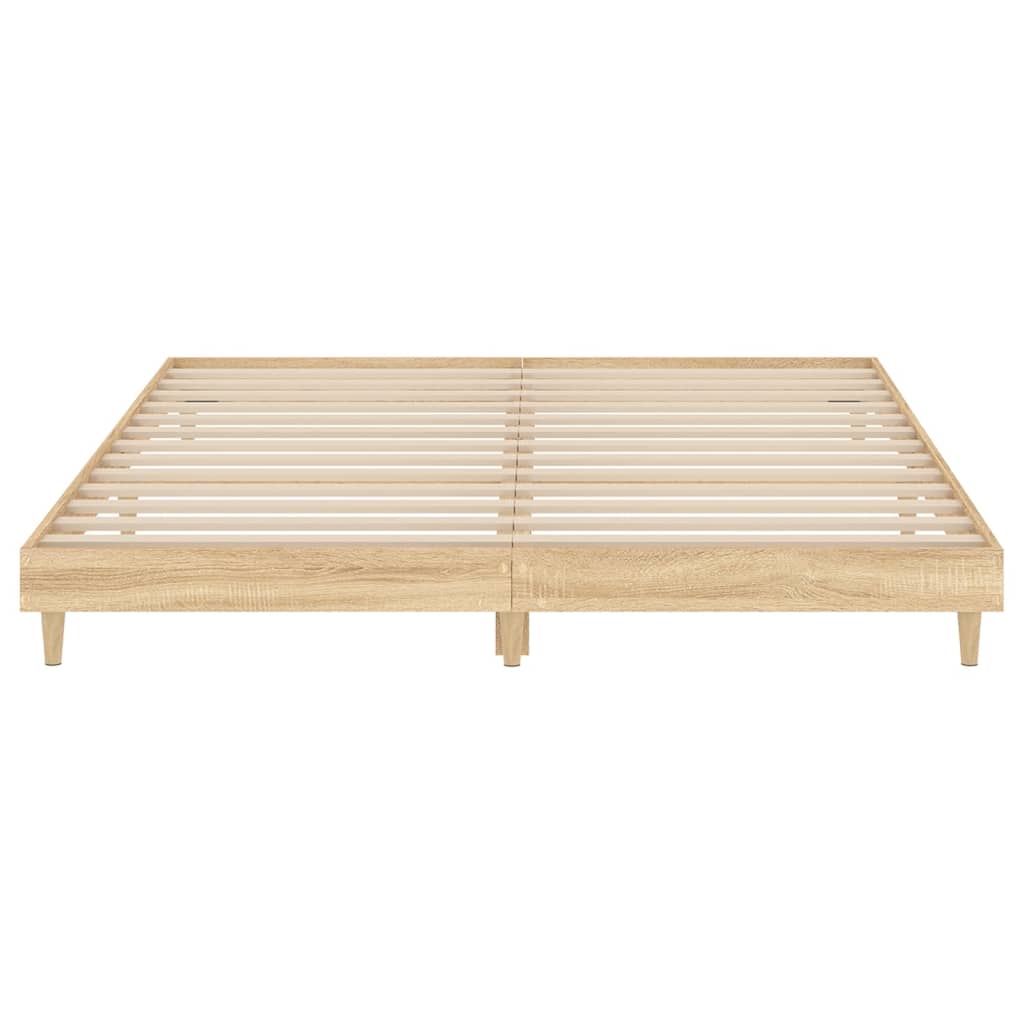 vidaXL Cadre de lit sans matelas chêne sonoma 150x200 cm