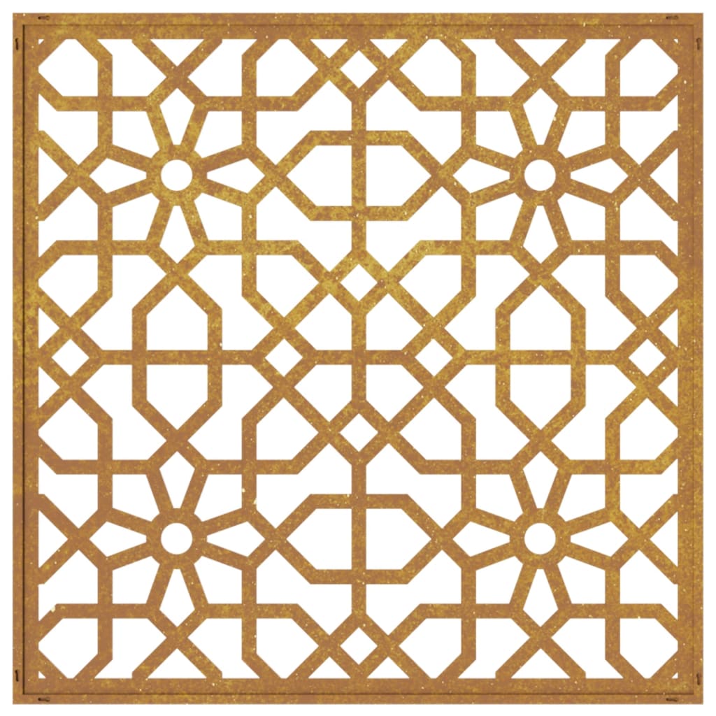 vidaXL Décoration murale jardin 55x55 cm acier corten design mauresque