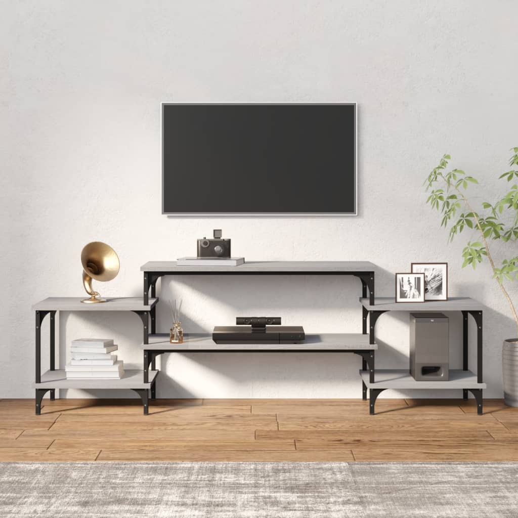 vidaXL Meuble TV Sonoma gris 157x35x52 cm bois d'ingénierie