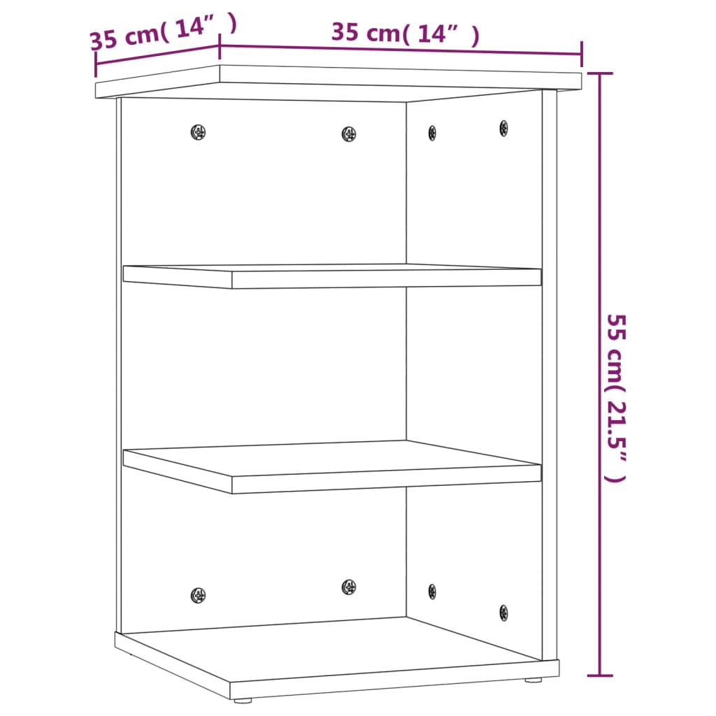 vidaXL Armoire latérale Blanc brillant 35x35x55 cm Bois d’ingénierie